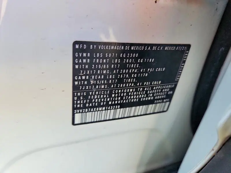 2021 VOLKSWAGEN TIGUAN SE  