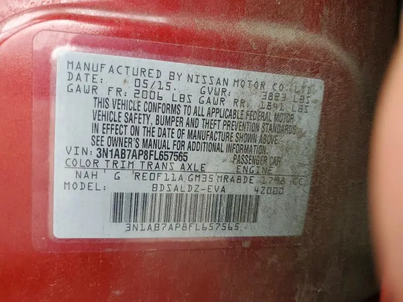 2015 NISSAN SENTRA SV  