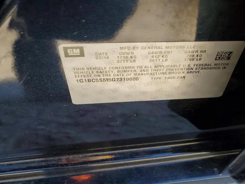 2016 CHEVROLET CRUZE LS  