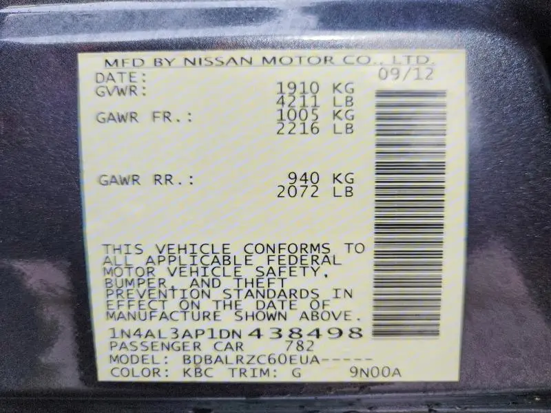 2013 NISSAN ALTIMA 2.5  
