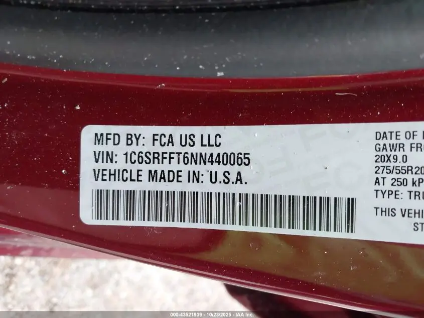 2022 RAM 1500 BIG HORN  4X4 5'7 BOX