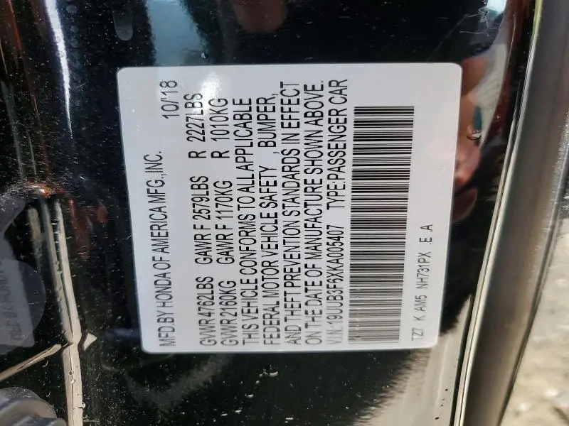 2019 ACURA TLX TECHNOLOGY  