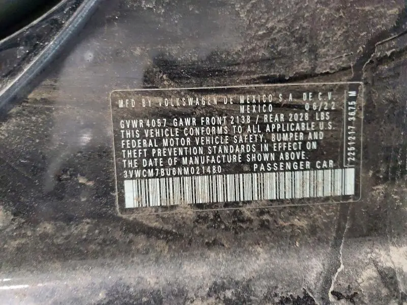 2022 VOLKSWAGEN JETTA S  