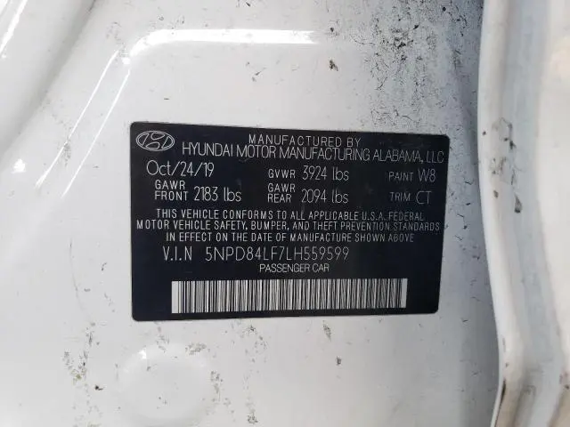 2020 HYUNDAI ELANTRA SEL  