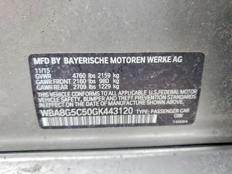 2016 BMW 328 XI  