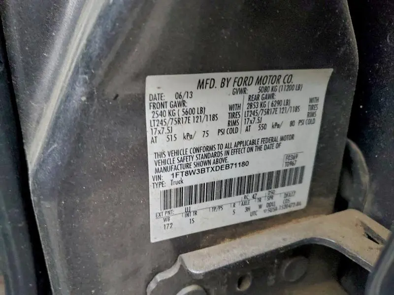 2013 FORD F350 SUPER DUTY  