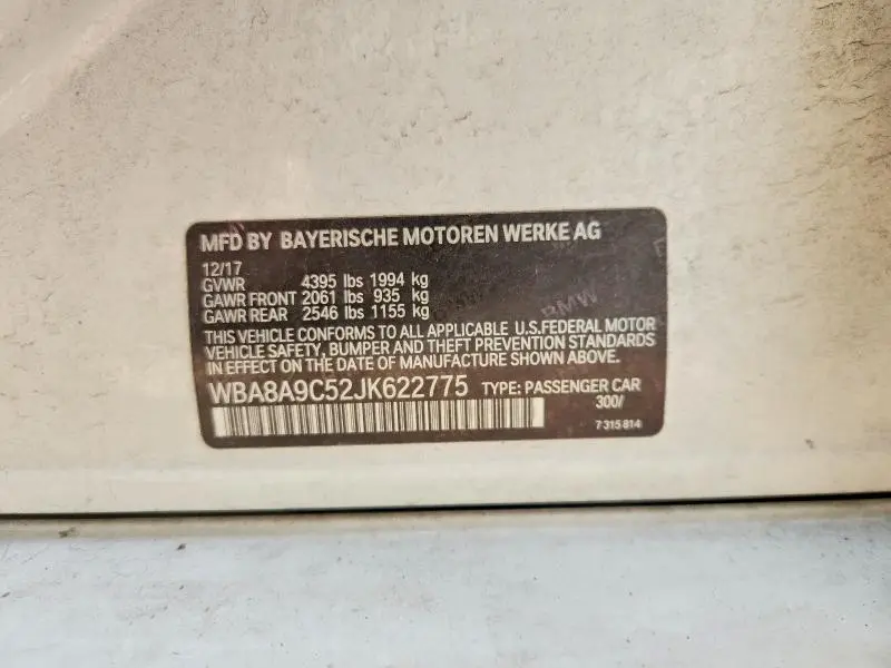 2018 BMW 320 I  