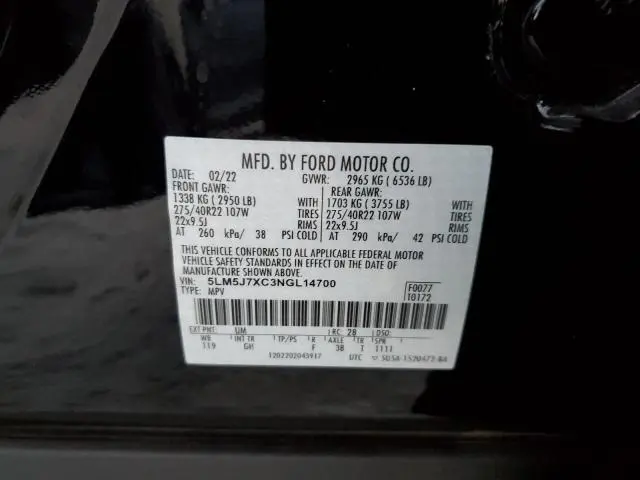 2022 LINCOLN AVIATOR RESERVE  