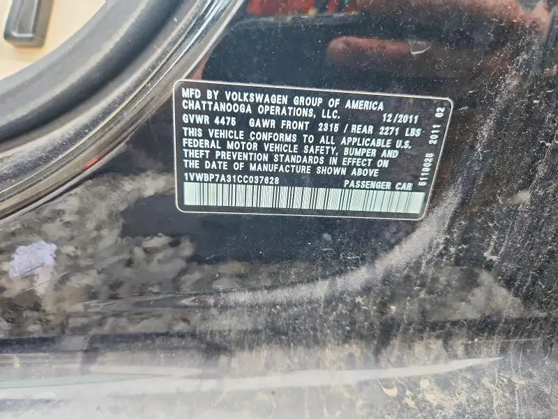 2012 VOLKSWAGEN PASSAT SE  