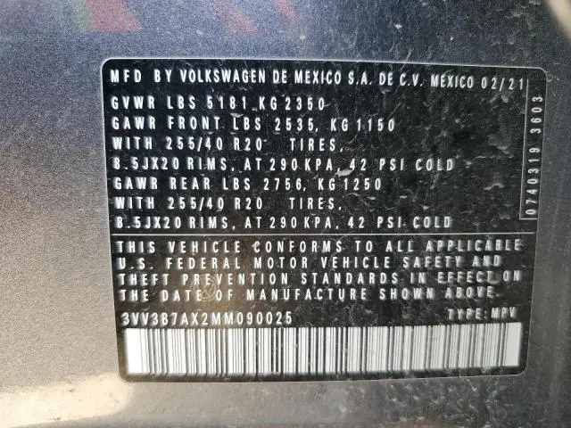 2021 VOLKSWAGEN TIGUAN SE  