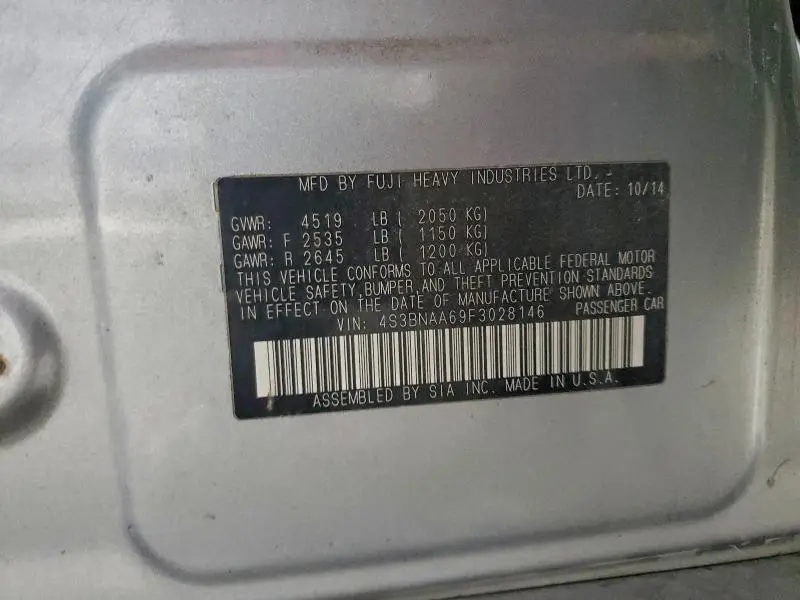 2015 SUBARU LEGACY 2.5I  