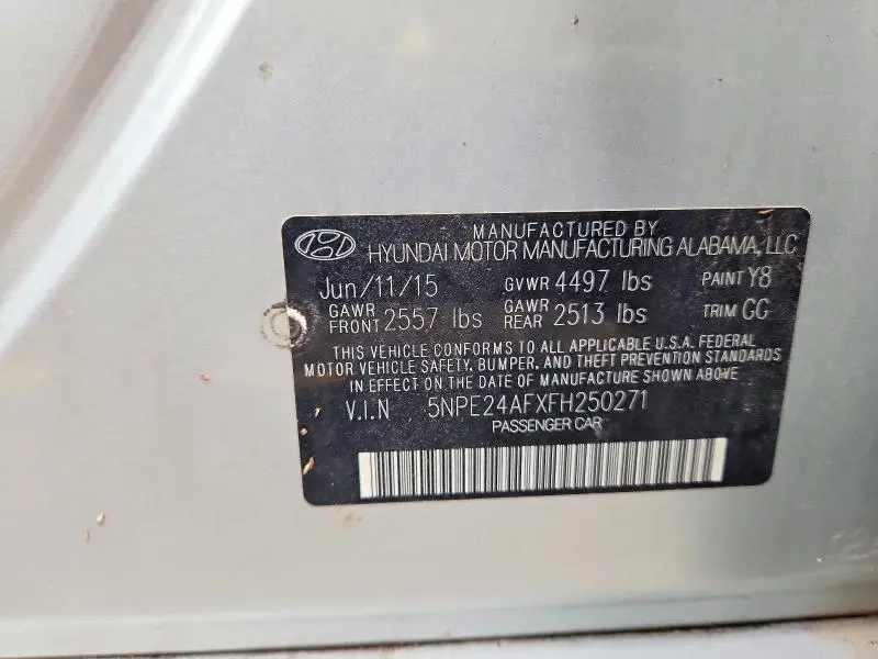 2015 HYUNDAI SONATA SE  