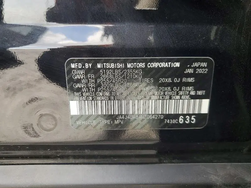 2022 MITSUBISHI OUTLANDER SE  