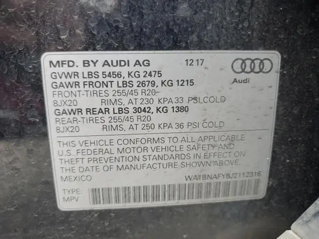 2018 AUDI Q5 PREMIUM PLUS  
