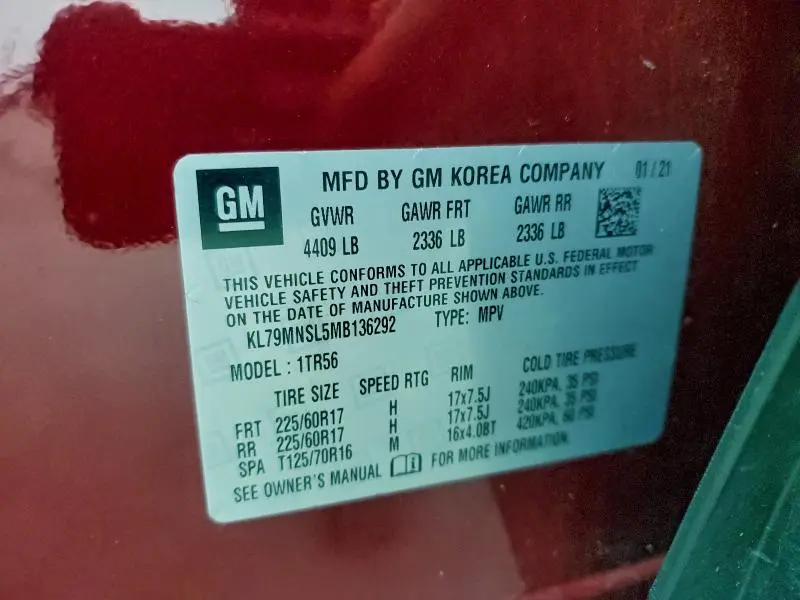 2021 CHEVROLET TRAILBLAZER LS  