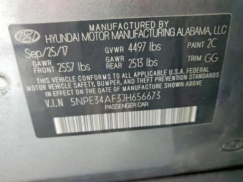 2018 HYUNDAI SONATA LIMITED  