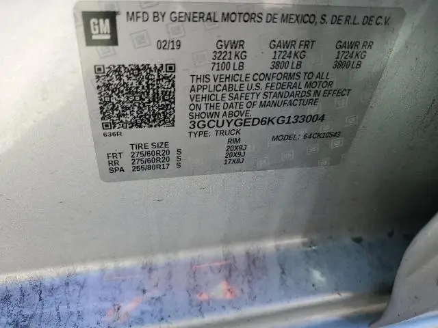 2019 CHEVROLET SILVERADO K1500 LTZ  