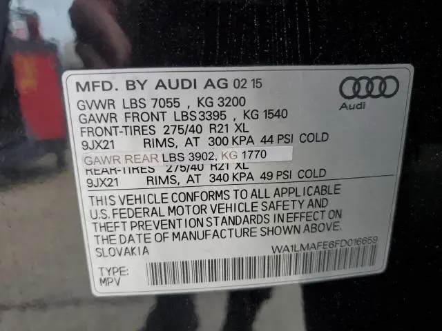 2015 AUDI Q7 TDI PREMIUM PLUS  