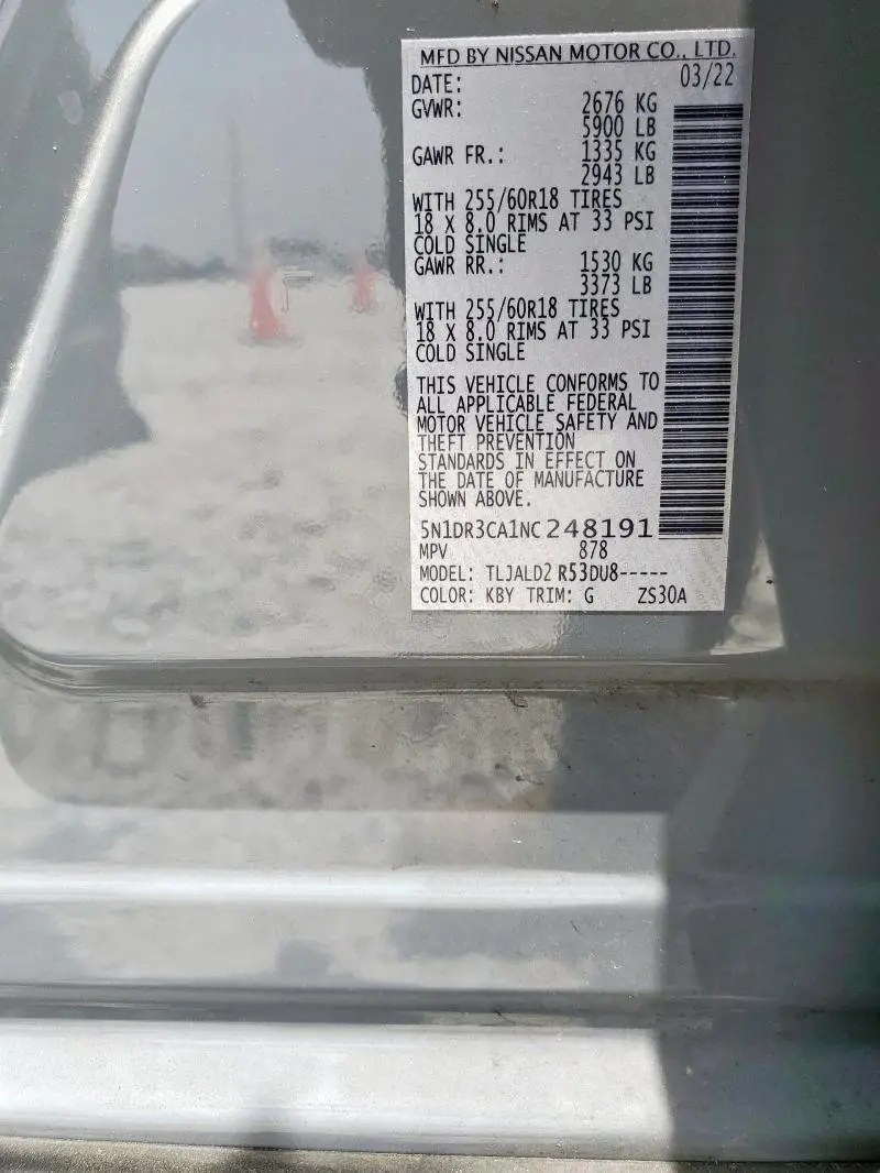 2022 NISSAN PATHFINDER SL  