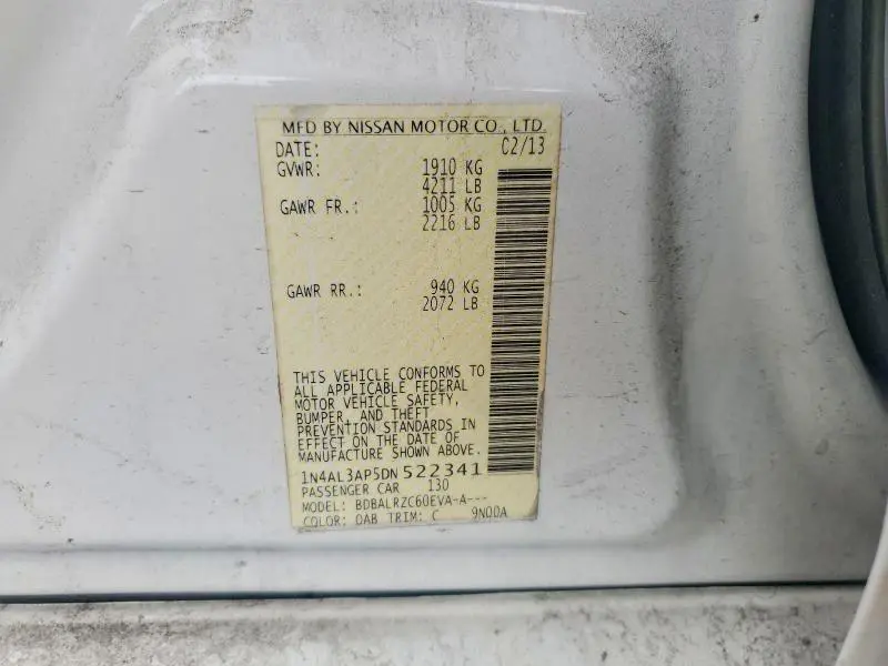 2013 NISSAN ALTIMA 2.5  