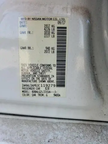 2018 NISSAN ALTIMA 2.5  