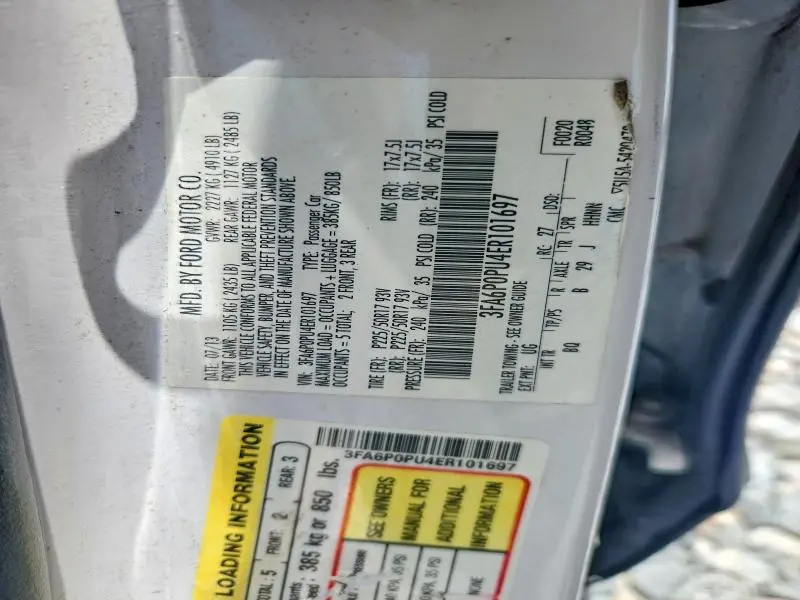 2014 FORD FUSION SE PHEV  