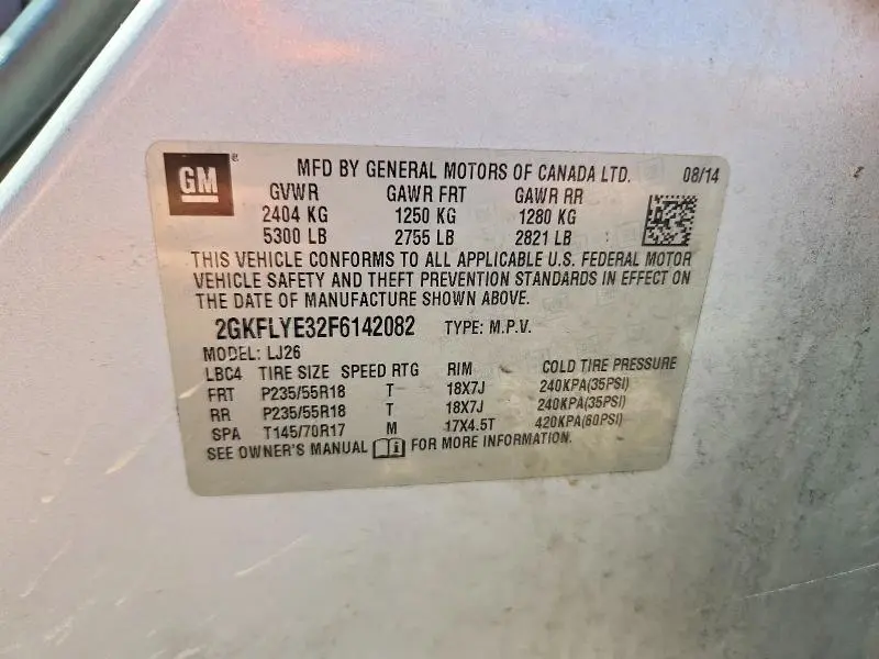 2015 GMC TERRAIN SLT  