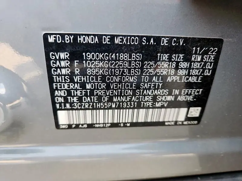 2023 HONDA HR-V SPORT  