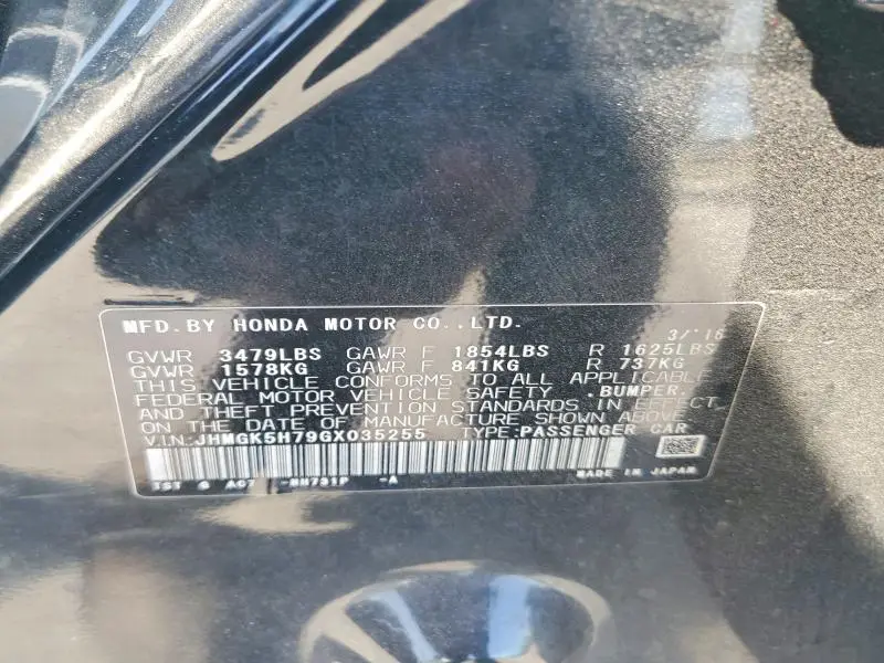 2016 HONDA FIT EX  