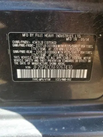 2014 SUBARU XV CROSSTREK 2.0 PREMIUM  