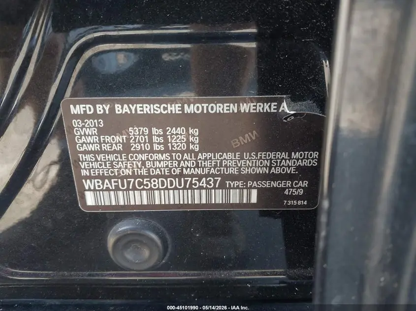 2013 BMW 535I XDRIVE