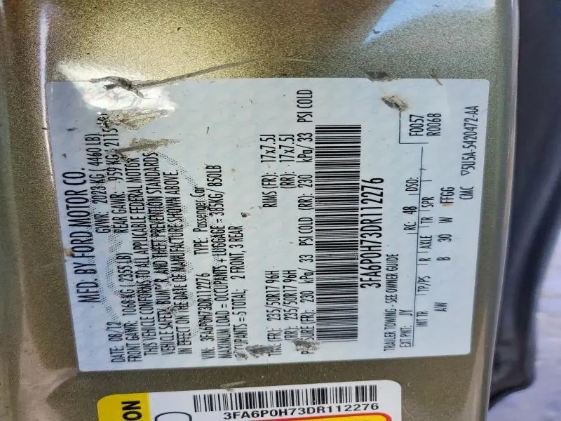 2013 FORD FUSION SE  