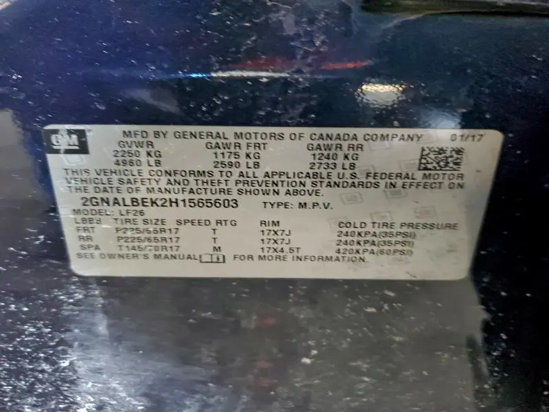 2017 CHEVROLET EQUINOX LS  