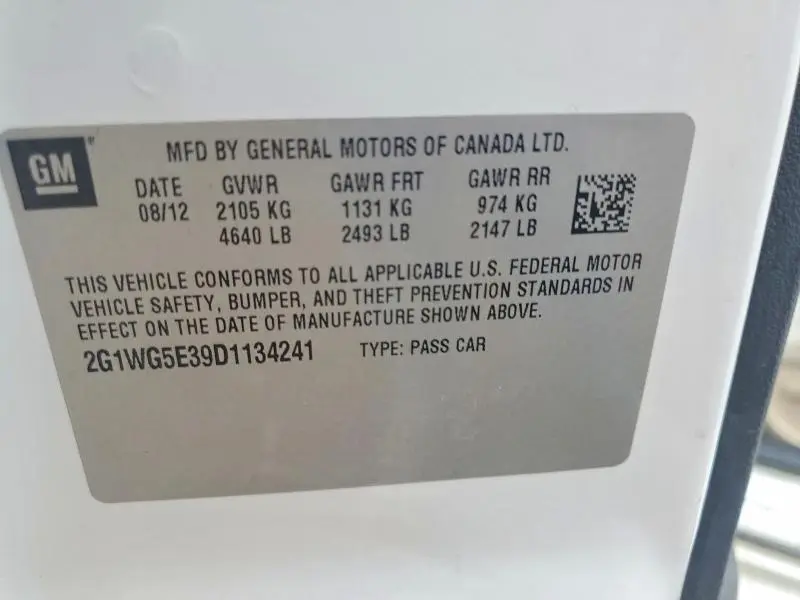 2013 CHEVROLET IMPALA LT  
