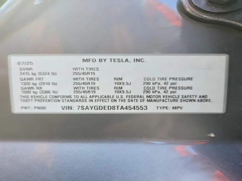 2026 TESLA MODEL Y   