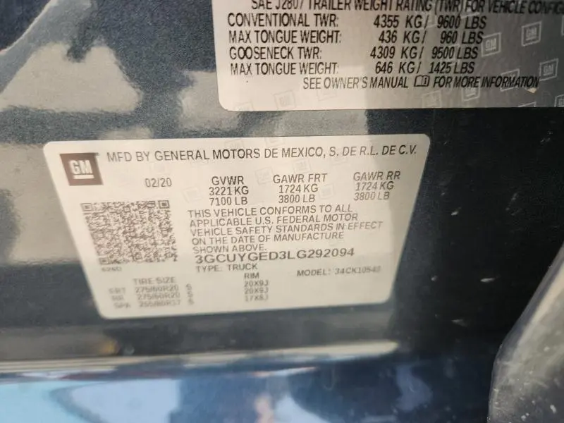 2020 CHEVROLET SILVERADO K1500 LTZ  