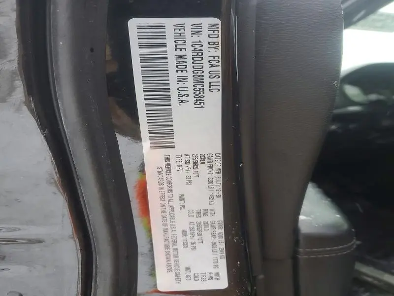 2021 DODGE DURANGO GT  