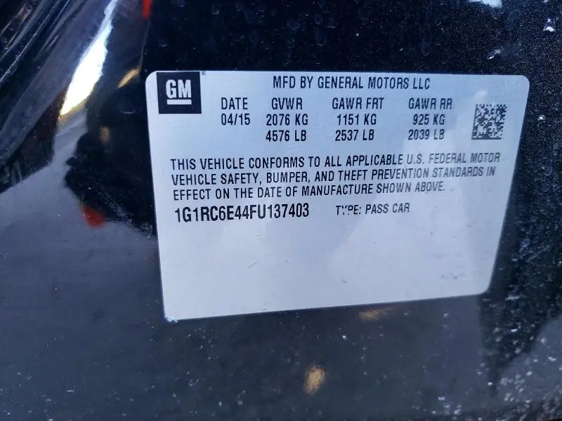 2015 CHEVROLET VOLT   