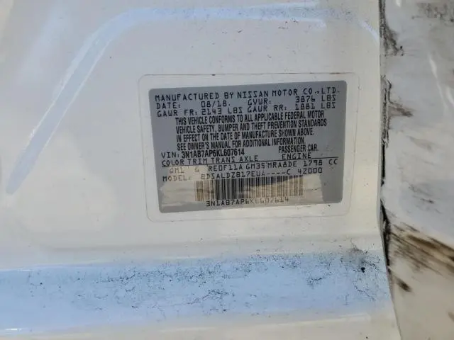 2019 NISSAN SENTRA S  