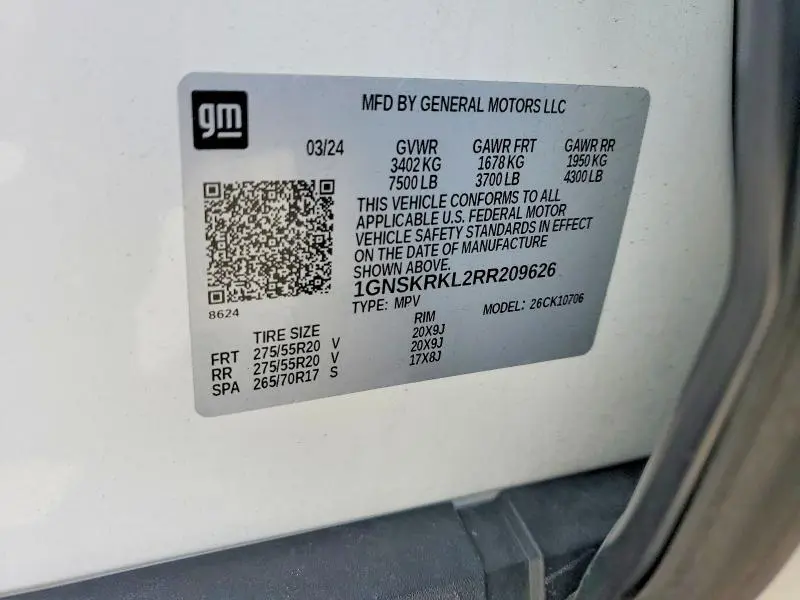 2024 CHEVROLET TAHOE K1500 RST  