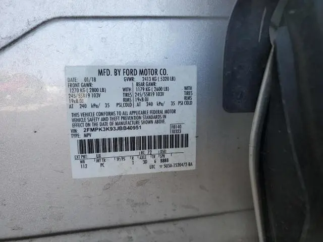 2018 FORD EDGE TITANIUM  