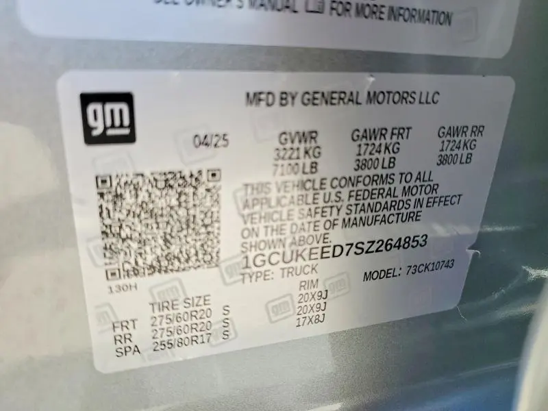 2025 CHEVROLET SILVERADO K1500 RST  