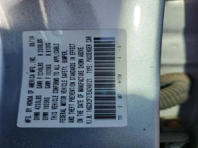 2014 HONDA ACCORD LX  