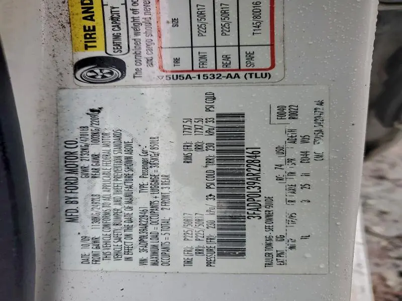 2010 FORD FUSION HYBRID  