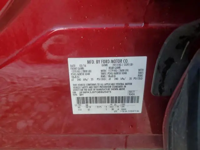 2016 FORD EDGE SEL  