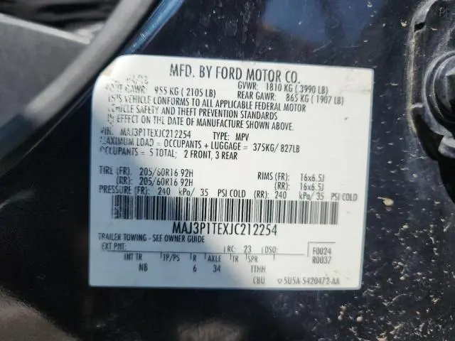 2018 FORD ECOSPORT SE  