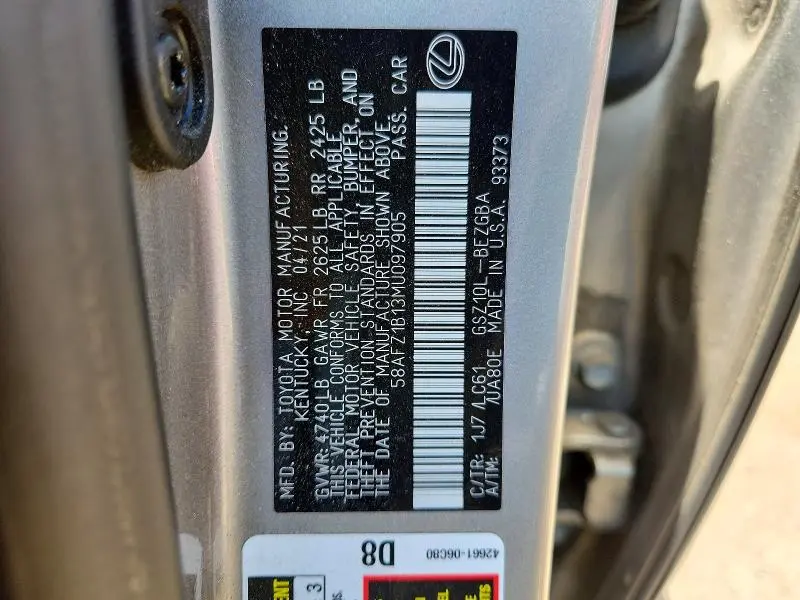 2021 LEXUS ES 350 ULTRA LUXURY  