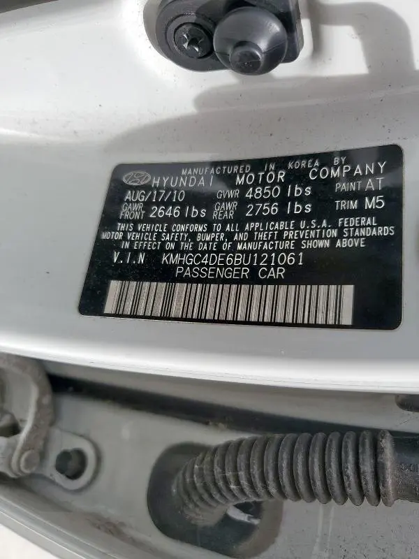 2011 HYUNDAI GENESIS 3.8L  