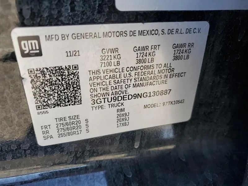 2022 GMC SIERRA LIMITED K1500 SLT  