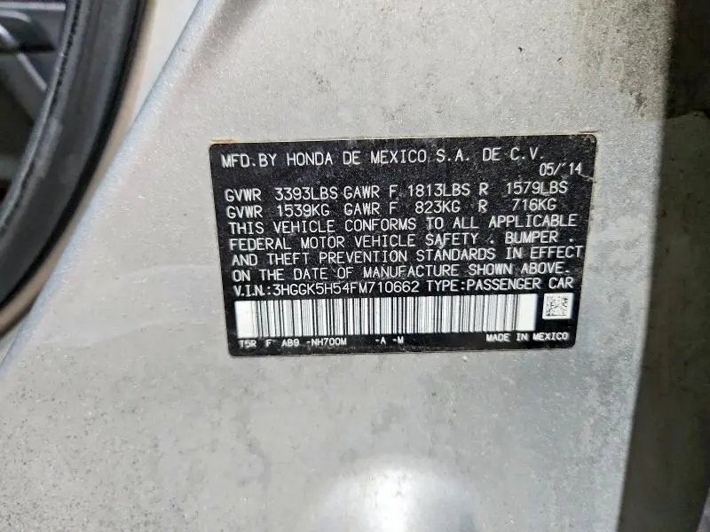 2015 HONDA FIT LX  